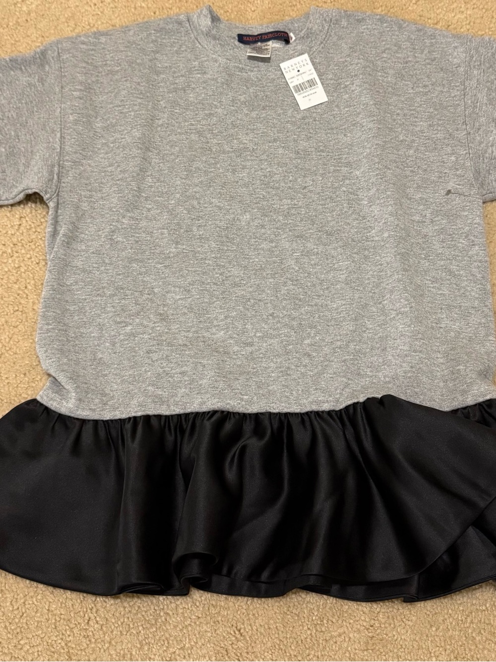 Harvey Faircloth Gray Women's Crewneck Top